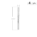 النگو نقره زنانه طرح برش الماسی ظریف عیار 925 - Image 7