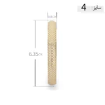 النگو نقره زنانه پهن طرح بافت نگین‌ریز عیار 925 - Image 7