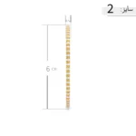 النگو نقره زنانه طرح آجری دو رنگ عیار 925 - Image 8