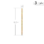 النگو نقره زنانه طرح آجری دو رنگ عیار 925 - Image 9