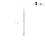 النگو نقره زنانه طرح خطی الماسی ظریف عیار 925 - Image 7