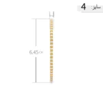 النگو نقره زنانه طرح آجری دو رنگ عیار 925 - Image 10