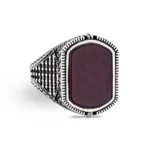 انگشتر مردانه نقره طرح ترازو (نماد عدالت) عیار 925 - Image 5