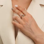 انگشتر نقره زنانه مدرن دو سر باز عیار 925 - Image 3