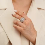 انگشتر نقره زنانه نگین باگت شمیم سیلور 111000022147 - Image 3