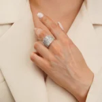 انگشتر نقره زنانه نگین باگت شمیم سیلور 111000022148 - Image 3