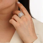 انگشتر نقره زنانه نگین باگت شمیم سیلور 111000022148 - Image 2