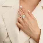 انگشتر نقره زنانه طرح آیریسا بلوم گل مارکیز عیار 925 - Image 3