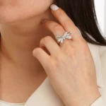 انگشتر نقره زنانه طرح بووِرا پاپیونی 111000022153 - Image 2