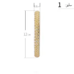 النگو نقره زنانه طرح سکه‌دوز دو رنگ عیار 925 - Image 2