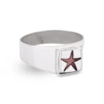 انگشتر مردانه نقره حرز امام جواد (ع) طرح ستاره عیار 925 - Image 2