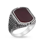 انگشتر مردانه نقره طرح ترازو (نماد عدالت) عیار 925 - Image 2