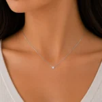 گردنبند نقره زنانه مدل CNE G04 - Image 2