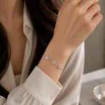 دستبند نقره زنانه مدل DEF K09 - Image 2
