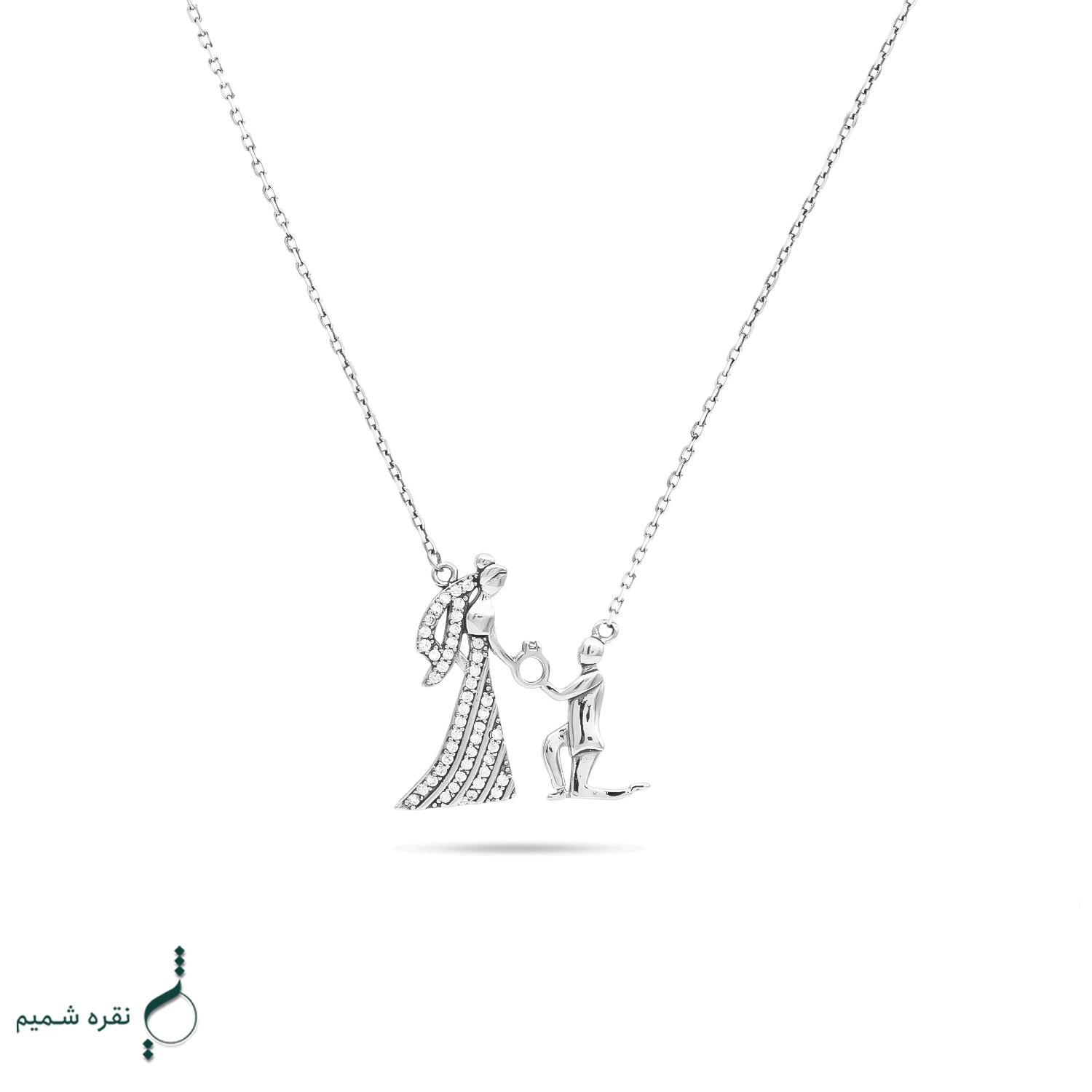 13 گردنبند نقره زنانه مدل CNE G29 - Image 1