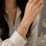 دستبند نقره زنانه مدل DEF K16 - Image 2