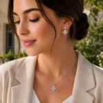 نیم ست نقره زنانه مدل NWE K05 - Image 2