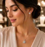 نیم ست نقره زنانه مدل NWE K07 - Image 2
