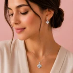 نیم ست نقره زنانه مدل NWE K09 - Image 2