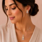 نیم ست نقره زنانه مدل NWE K12 - Image 2