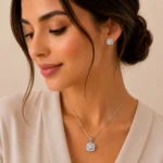 نیم ست نقره زنانه مدل NWE K13 - Image 2