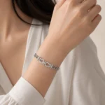 دستبند نقره زنانه مدل DEF K02 - Image 2