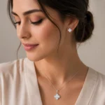 نیم ست نقره زنانه مدل NWE K01 - Image 4