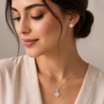 نیم ست نقره زنانه مدل NWE K02 - Image 2