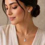 نیم ست نقره زنانه مدل NWE K03 - Image 4
