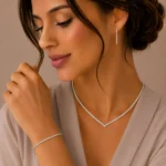 ست نقره زنانه مدل تنسی NWE K24 - Image 5