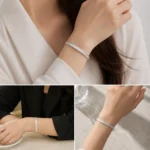 دستبند نقره زنانه مدل DEF K03 - Image 3