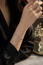 دستبند نقره زنانه مدل DEF K06 - Image 2