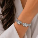 دستبند نقره زنانه مدل DEF K68 - Image 3