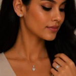 نیم ست نقره زنانه مدل NWE K45 - Image 2