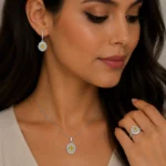 نیم ست نقره زنانه مدل NWE K33 - Image 2