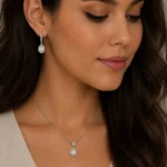 نیم ست نقره زنانه مدل NWE K28 - Image 2