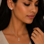 نیم ست نقره زنانه مدل NWE K44 - Image 2