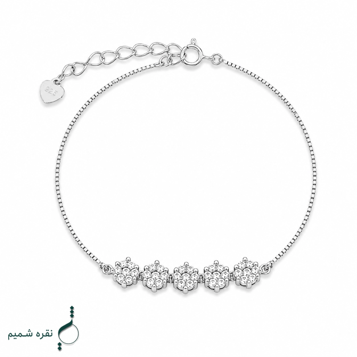 002 copy دستبند نقره زنانه مدل DEF K50 - Image 1