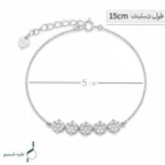 دستبند نقره زنانه مدل DEF K50 - Image 2