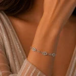 دستبند نقره زنانه مدل DEF K55 - Image 3