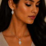 نیم ست نقره زنانه مدل NWE K57 - Image 2