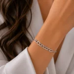دستبند نقره زنانه مدل DEF K70 - Image 2