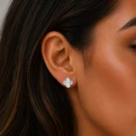 گوشواره نقره زنانه مدل GRL K06 - Image 2