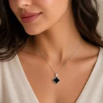 پلاک نقره زنانه مدل CNE K18 - Image 2
