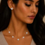 نیم ست نقره زنانه مدل NWE K60 - Image 2