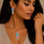نیم ست نقره زنانه مدل NWE K59 - Image 2