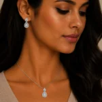 نیم ست نقره زنانه مدل NWE K58 - Image 2