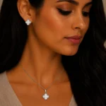 نیم ست نقره زنانه مدل NWE K51 - Image 2