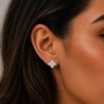گوشواره نقره زنانه مدل GRL K04 - Image 2
