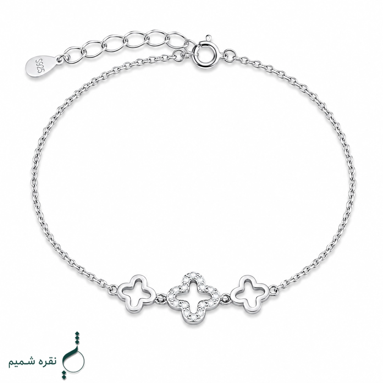 005 copy دستبند نقره زنانه مدل DEF K58 - Image 1
